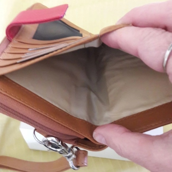 Two color geniune leather RFID wallet - Picture 3 of 4